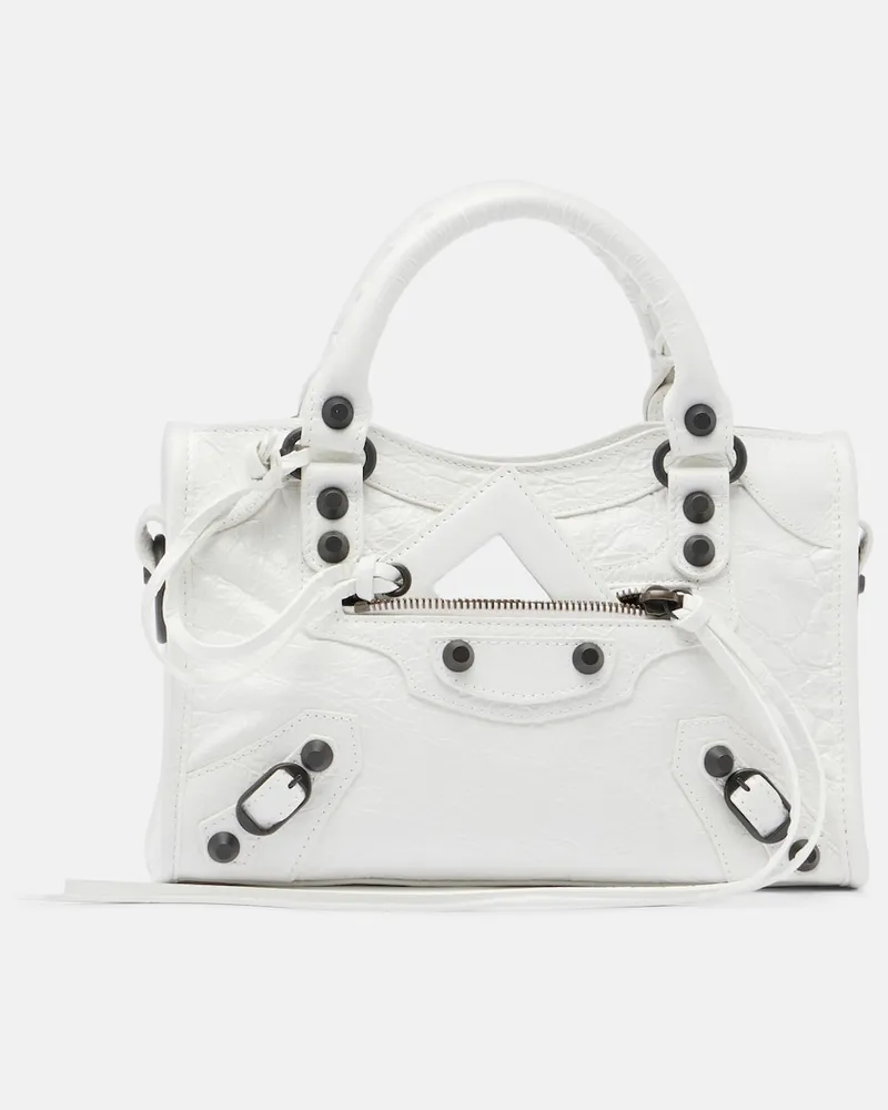 Balenciaga Tasche Le City Mini aus Leder Weiß