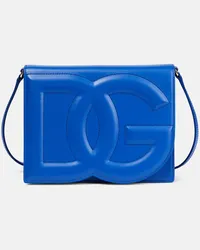 Dolce & Gabbana Schultertasche DG aus Leder Blau