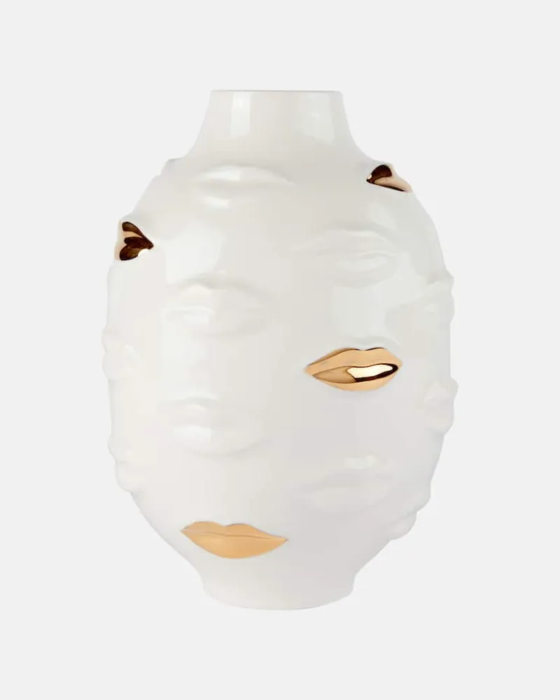 Jonathan Adler Vase Gilded Gala Weiß
