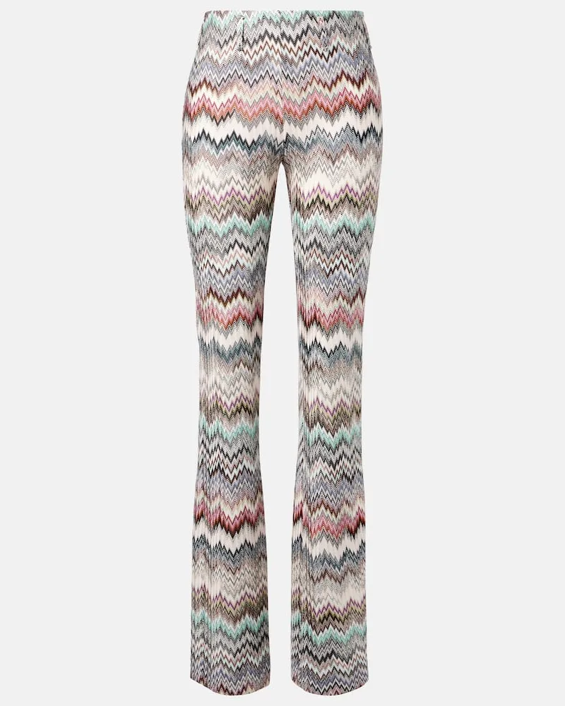 Missoni Schlaghose aus Häkelstrick Multicolor