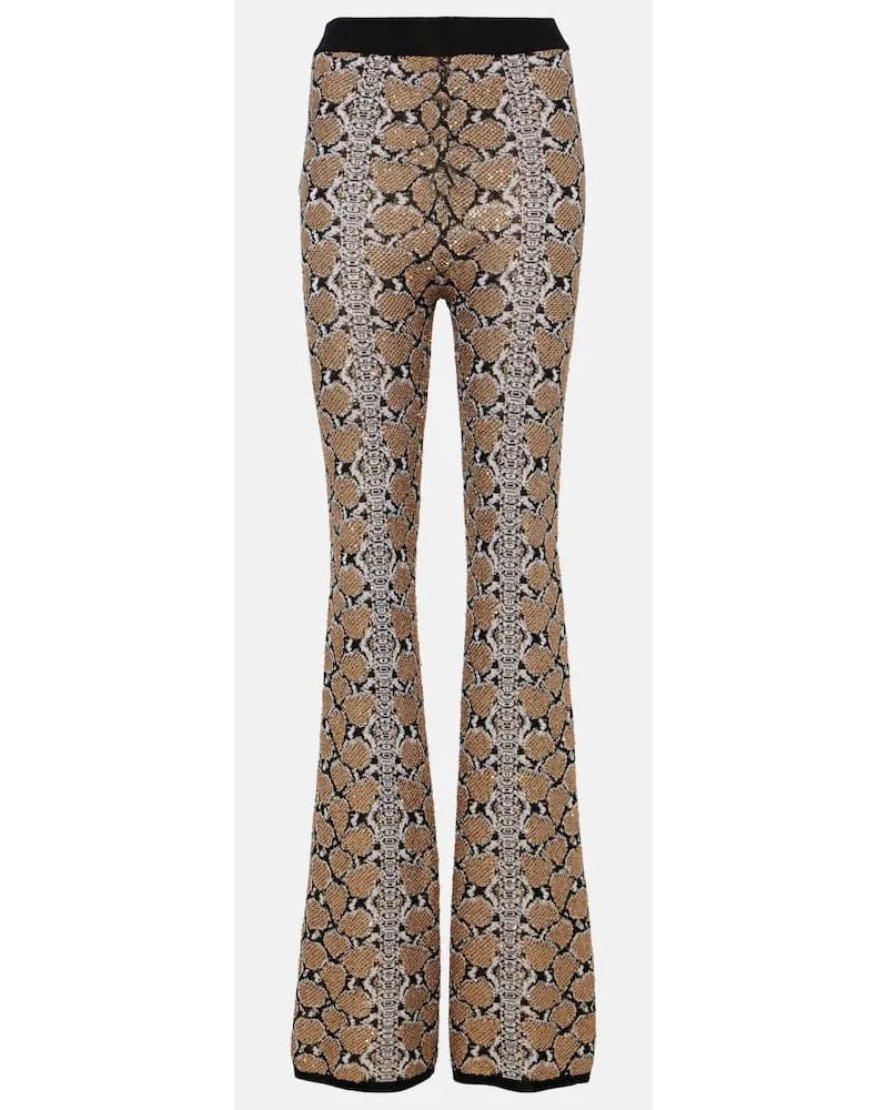 Balmain Bedruckte Schlaghose Multicolor