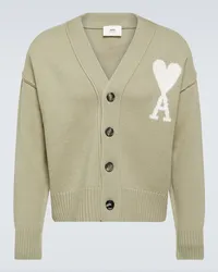 AMI Paris Cardigan Ami de Cour aus Wolle Beige