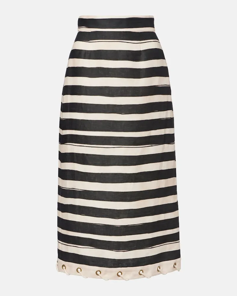 Zimmermann Midirock Rebellion aus Leinen Weiß