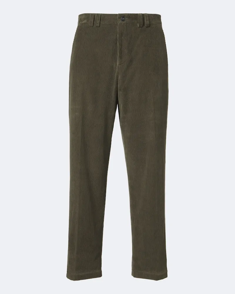Canali Gerade Hose aus Baumwoll-Cord Grün