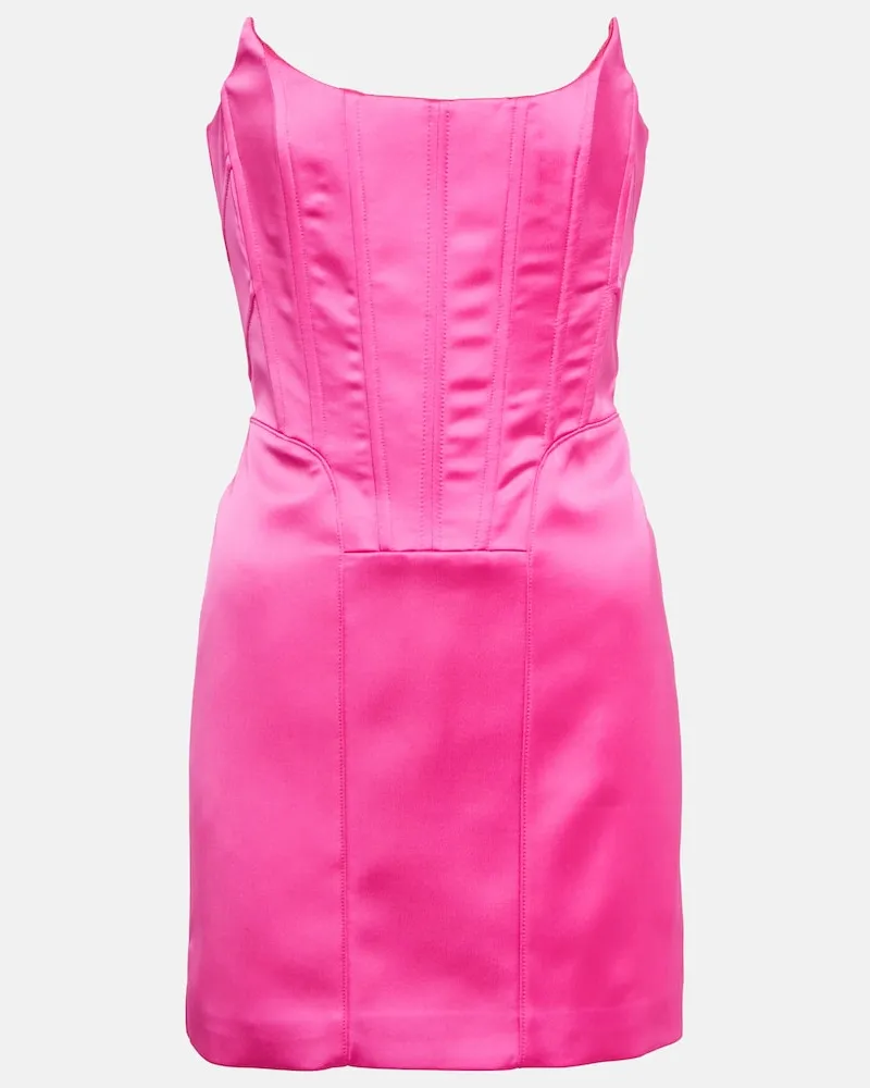Giuseppe di Morabito Minikleid aus Satin Rosa