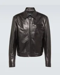 Dolce & Gabbana Lederjacke Schwarz