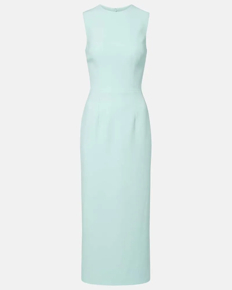 Safiyaa Midikleid Jodi aus Crêpe Blau