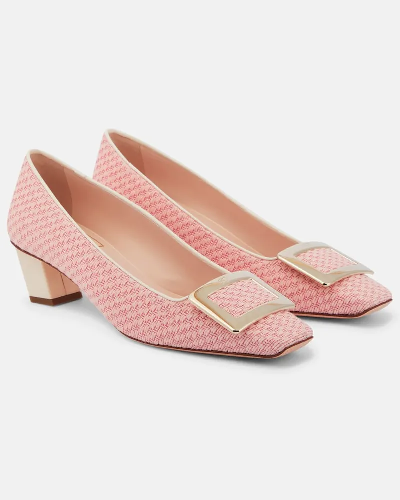 Roger Vivier Pumps Belle Vivier aus Bouclé Rosa