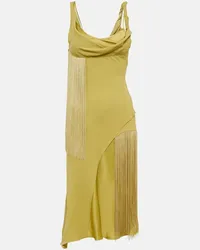 Victoria Beckham Minikleid aus Crepe und Satin Gelb