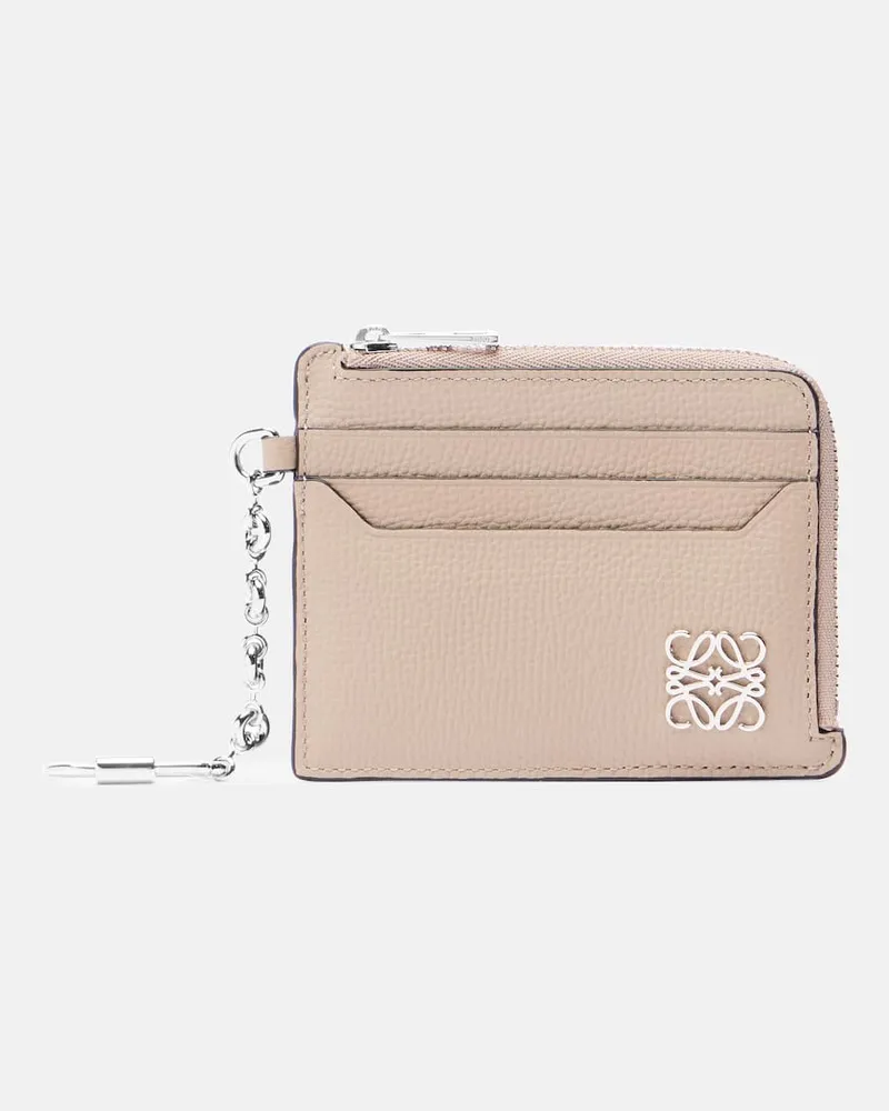 Loewe Portemonnaie Anagram aus Leder Beige