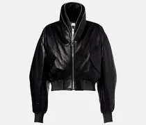 Bomberjacke aus Leder