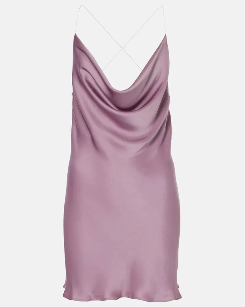 Y/PROJECT Slipdress Evergreen Invisible Strap aus Satin Violett