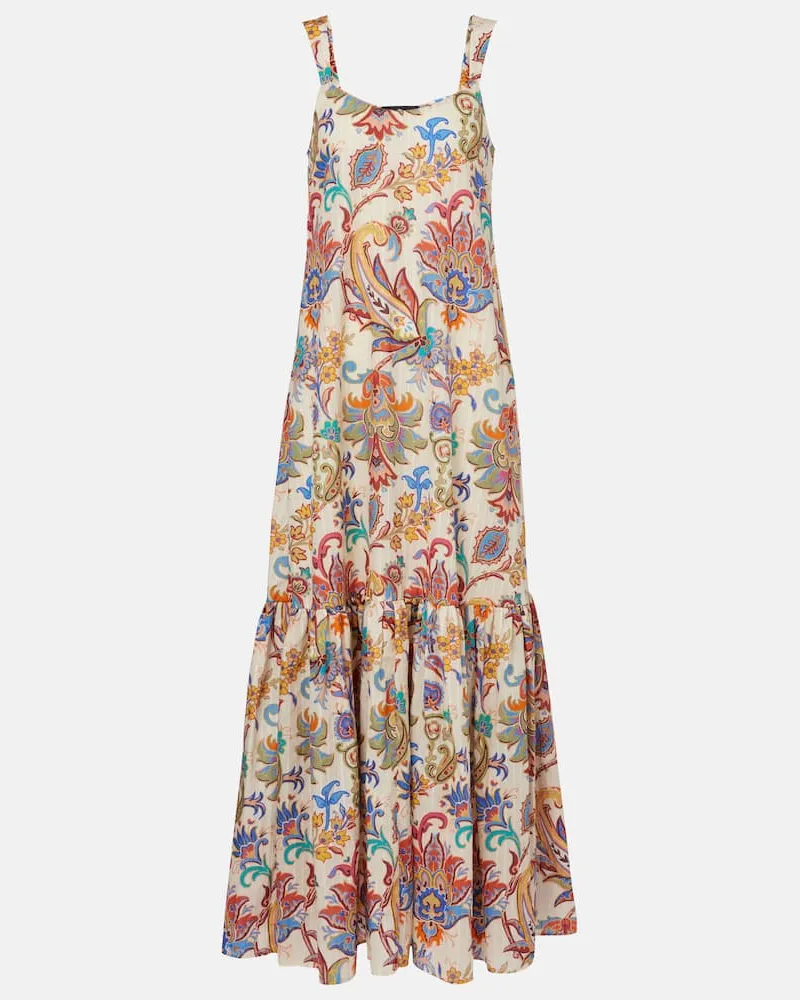 Etro Maxikleid aus Baumwolle Multicolor