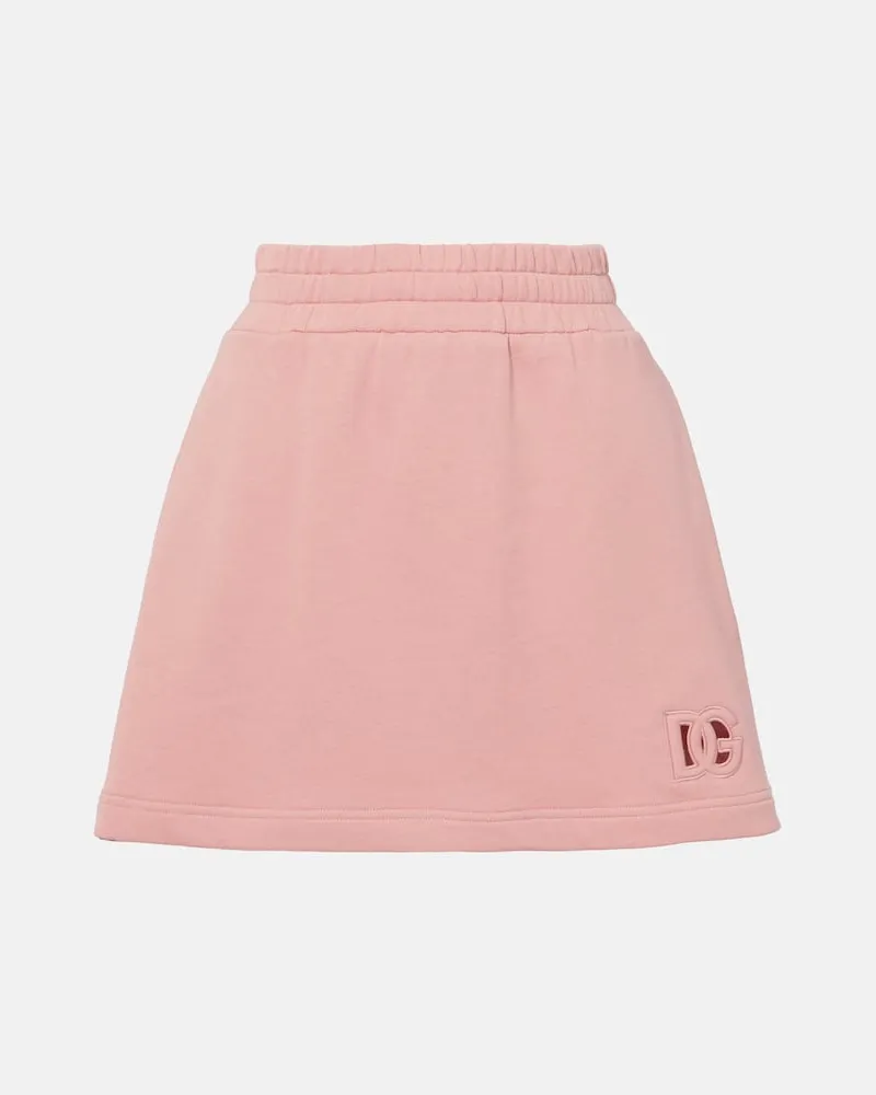 Dolce & Gabbana Minirock aus Baumwolle Pink