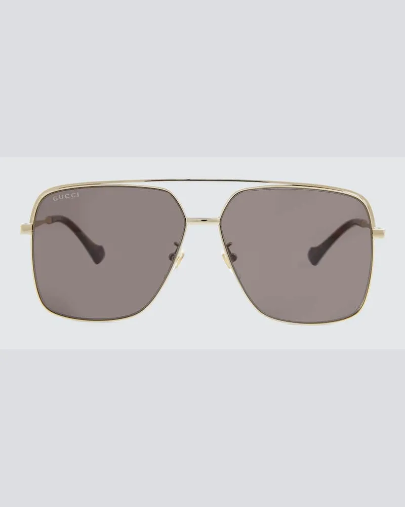 Gucci Aviator-Sonnenbrille Metallic