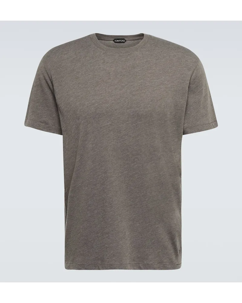 Tom Ford T-Shirt aus Jersey Grau