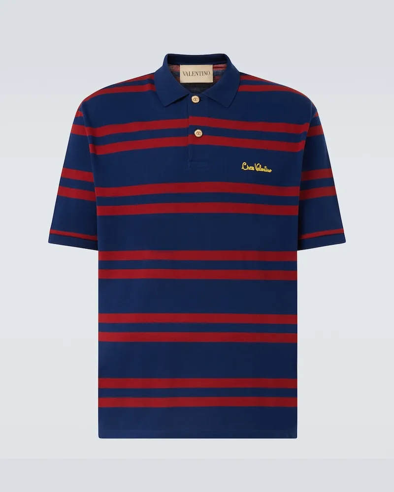Valentino Garavani Polohemd Chez Valentino aus Baumwolle Blau