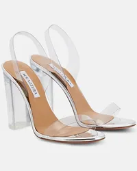 Aquazzura Slingback-Sandalen So Nude 105 Silber