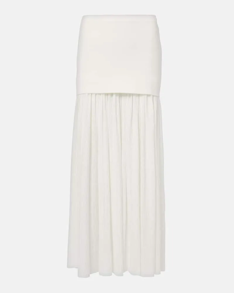 Proenza Schouler Maxirock Paige aus Chiffon Weiß
