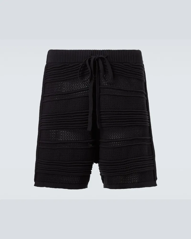 COMMAS Bermuda-Shorts aus Häkelstrick Schwarz