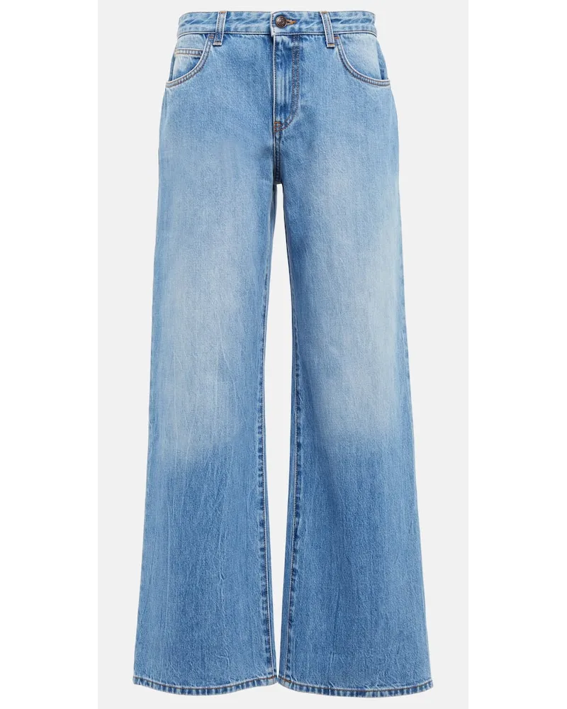 The Row Mid-Rise Jeans Eglitta Blau