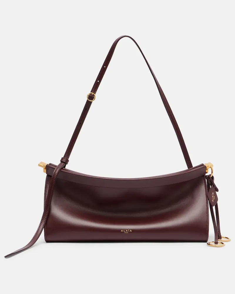Alaïa Alaïa Schultertasche Le Click Medium aus Leder Burgund
