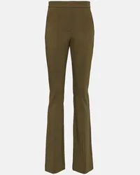 Max Mara High-Rise-Hose Lari aus Jersey Gruen