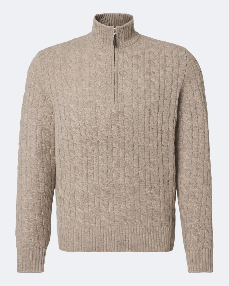 arch4 Pullover Thames aus Kaschmir Beige