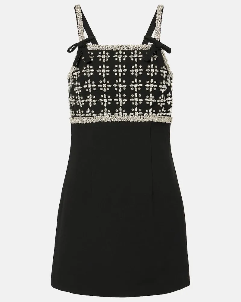 Rebecca Vallance Minikleid Rina mit Kristallen Schwarz