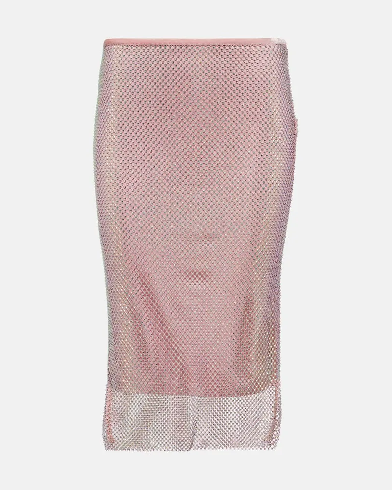 SPORTMAX Verzierter Midirock Rosa