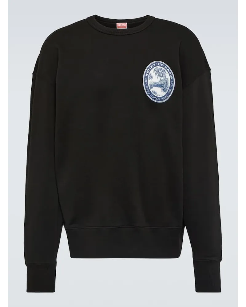 Kenzo Sweatshirt aus Baumwoll-Jersey Schwarz