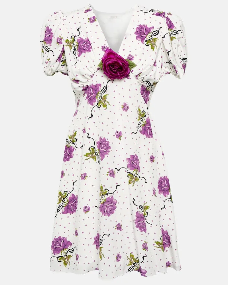 Rodarte Minikleid aus Seide Weiß