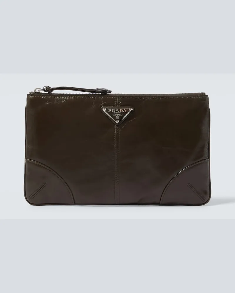 Prada Etui aus Leder Schwarz