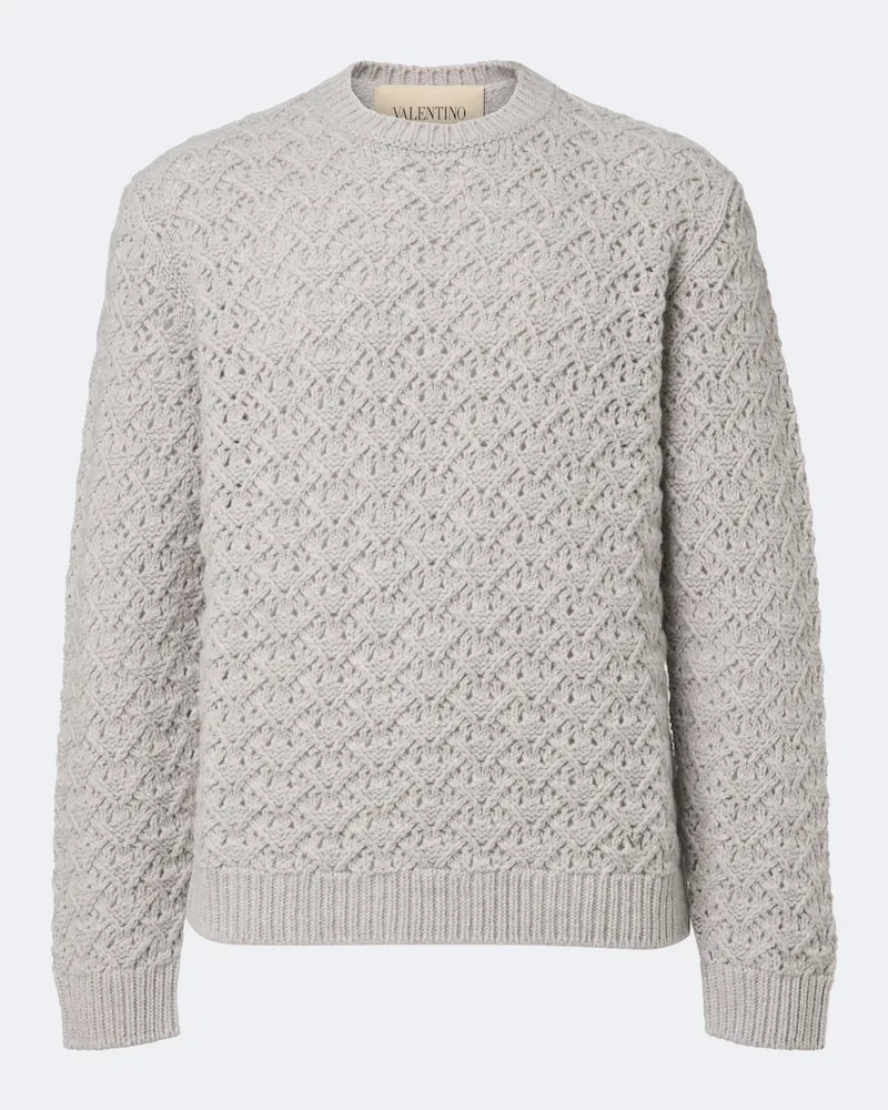 Valentino Garavani Pullover aus Wolle und Kaschmir Grau