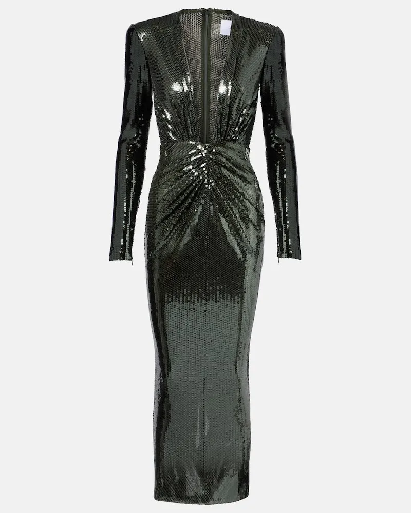 Alex Perry Robe mit Pailletten Grün