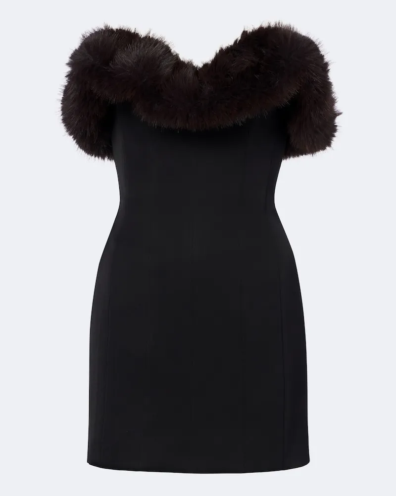 David Koma Trägerloses Bustier-Minikleid Schwarz
