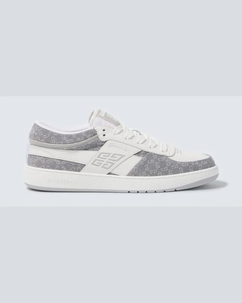 Givenchy Sneakers G Move aus Leder und Denim Weiß