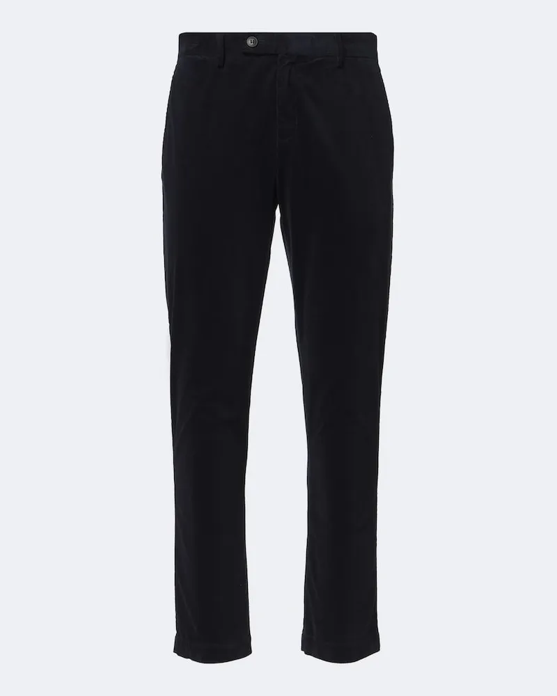Sunspel Gerade Hose aus Baumwoll-Cord Blau