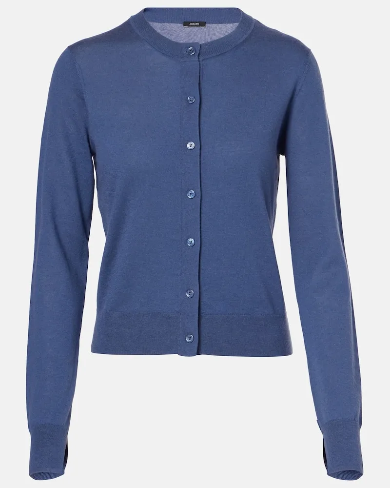 Joseph Cardigan aus Baumwolle, Kaschmir und Seide Blau