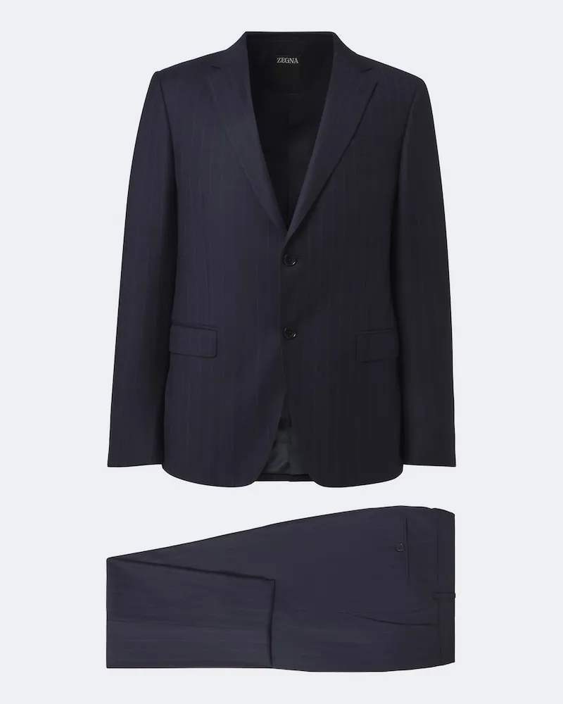 Ermenegildo Zegna Anzug aus Wolle Blau