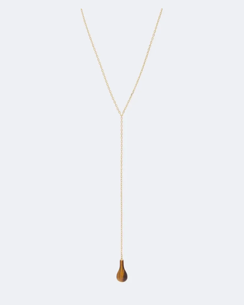 Totême Halskette Tiger's Eye, 18kt vergoldet Gold