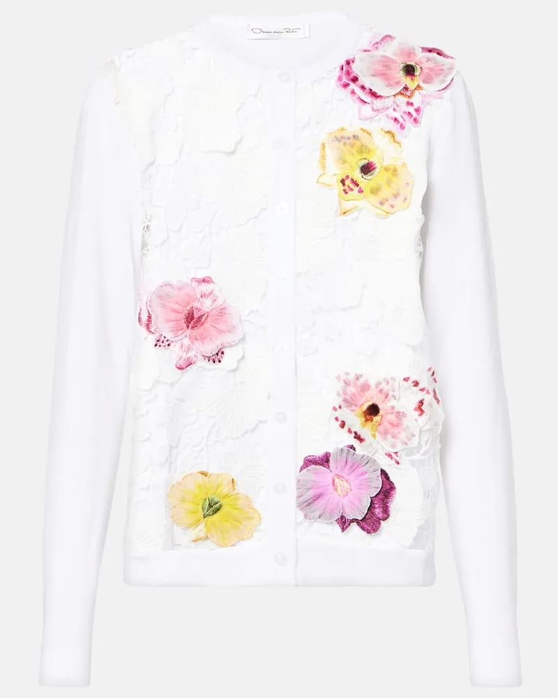 Oscar de la Renta Cardigan aus einem Baumwollgemisch Multicolor