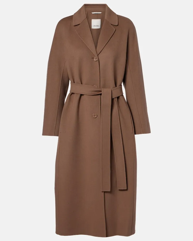 Max Mara Mantel Dama aus Schurwolle Braun