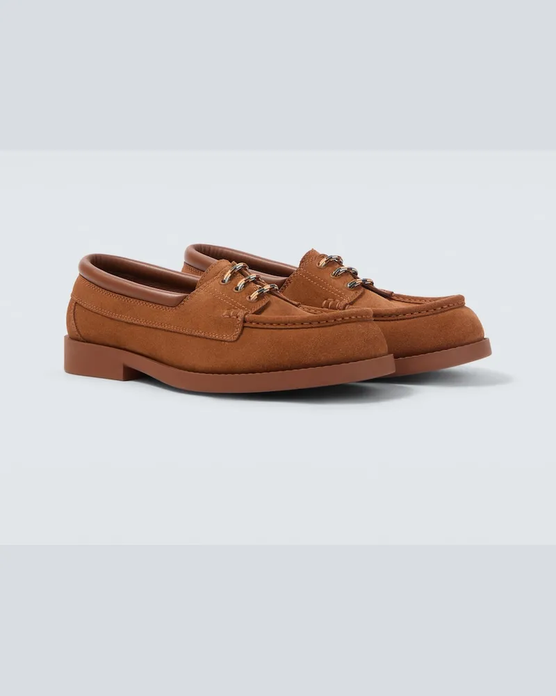 Bottega Veneta Segelschuhe Pier aus Veloursleder Braun