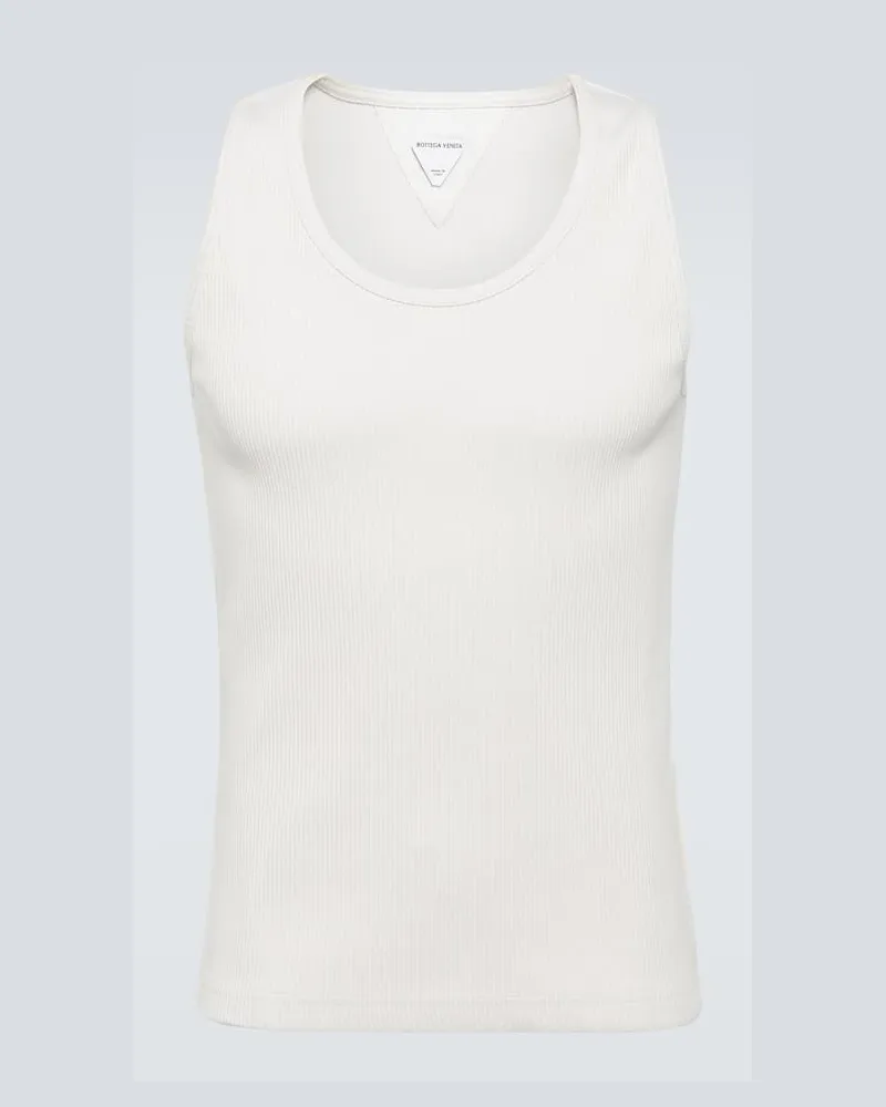 Bottega Veneta Top aus Jersey Weiß