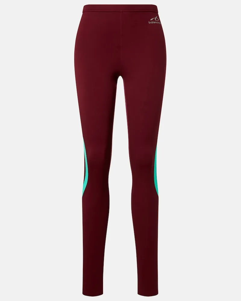 Balenciaga Leggings Burgunderrot