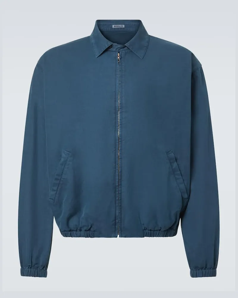 AURALEE Blouson aus Baumwoll-Gabardine Blau