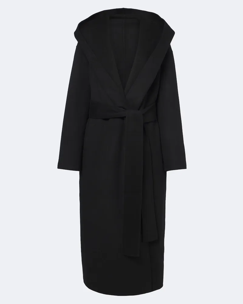 Totême Mantel aus Wolle Schwarz