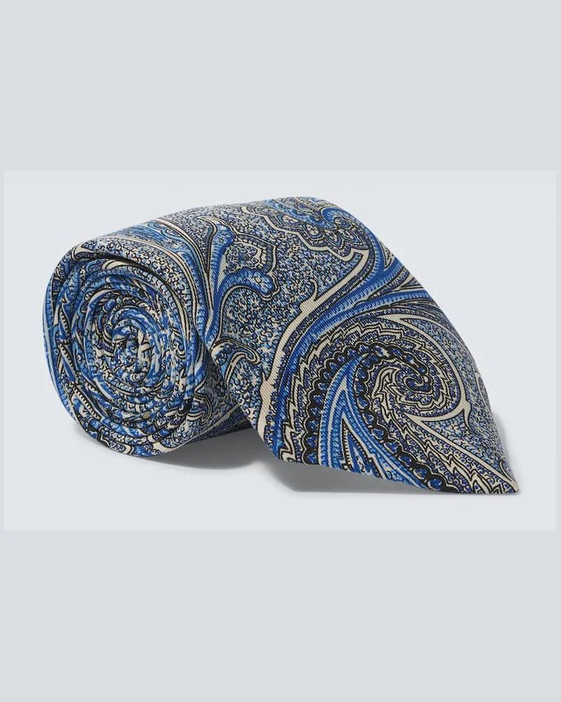 Dunhill Krawatte aus Seiden-Twill Blau