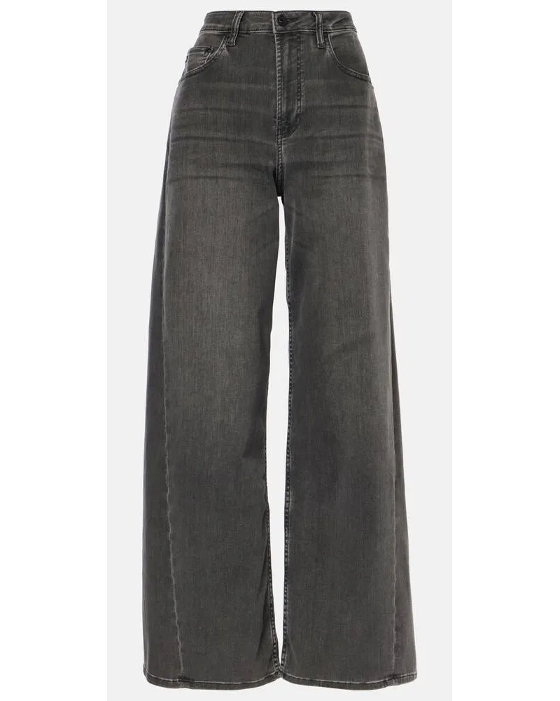 Adriano Goldschmied Mid-Rise Wide-Leg Jeans Grau